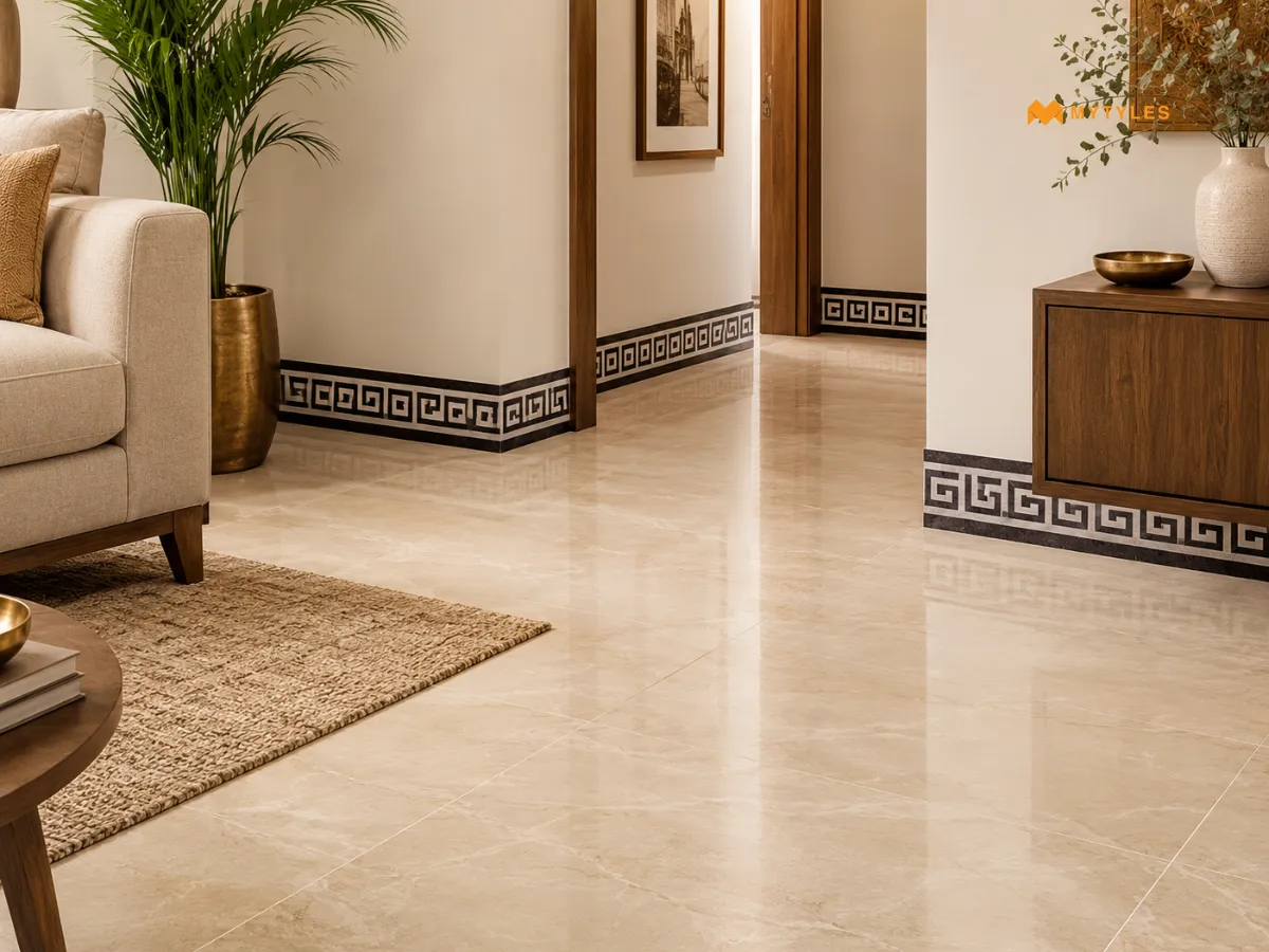 Contrasting Dark Skirting with Light Floors